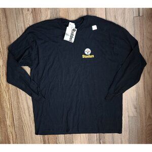 Vintage Pittsburgh Steelers Football TShirt XL Black Riddell 90s NEW Embroidered